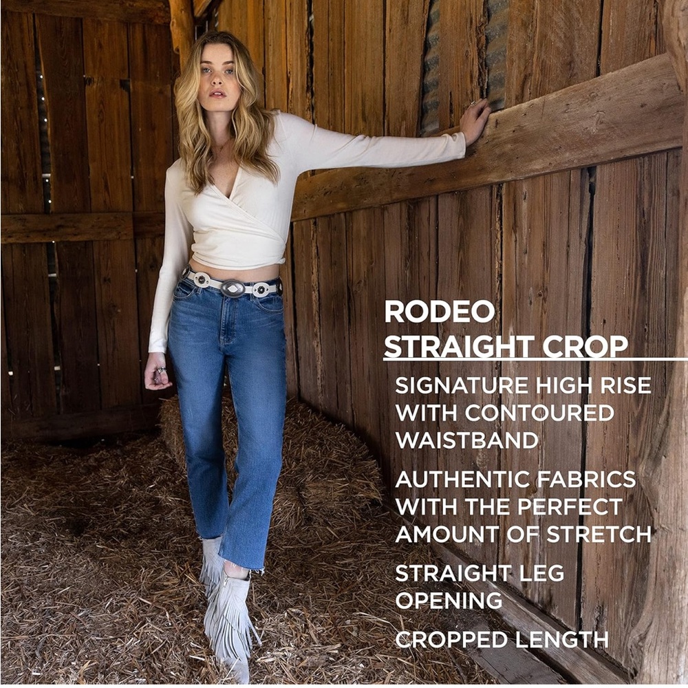 Wrangler Women's High Rise Rodeo Straight Leg Crop Jeans size 14/32